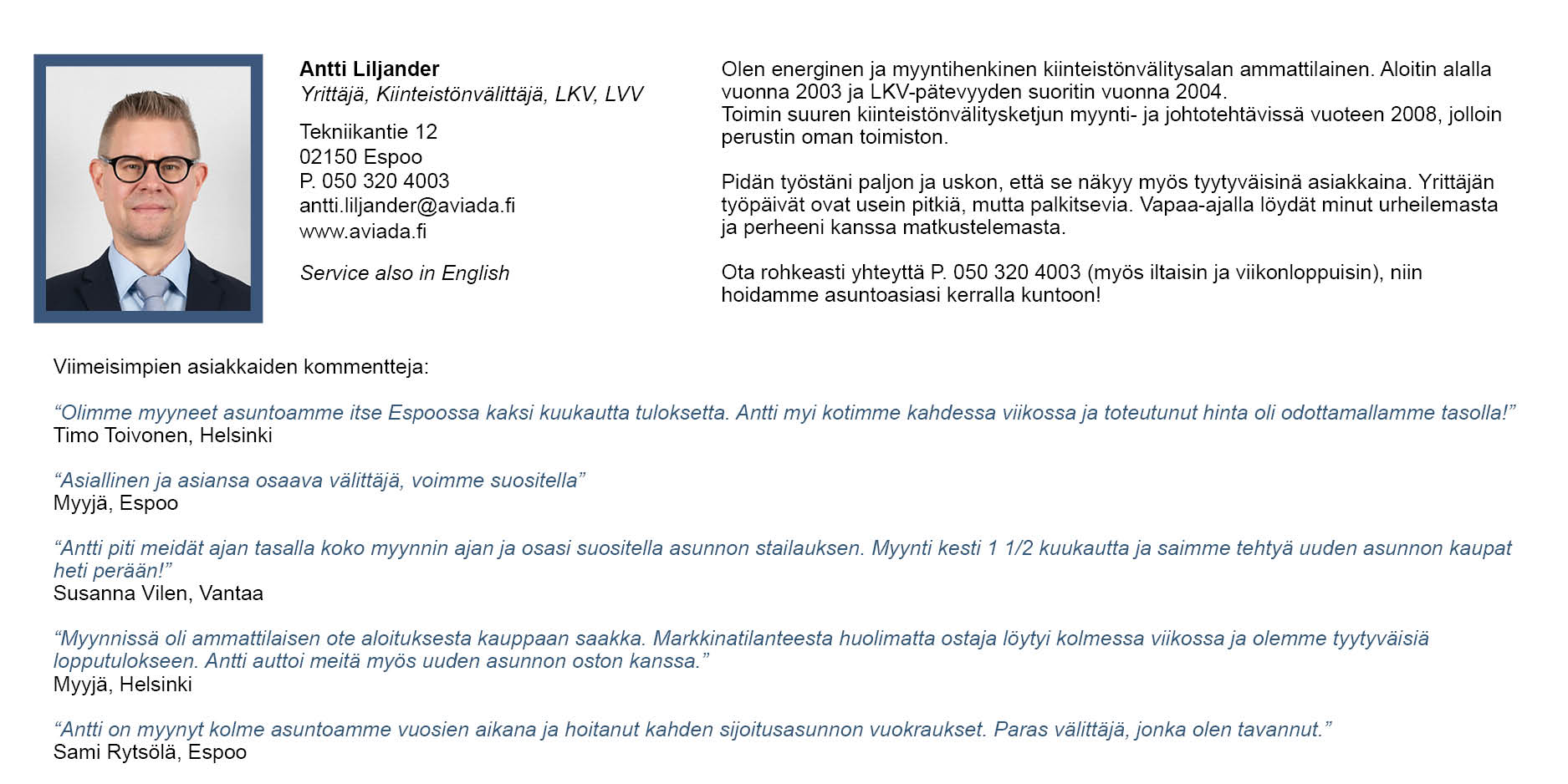 antti liljander kiinteistnvlittj